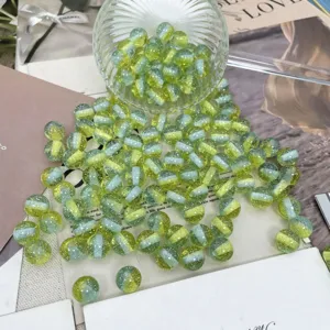 Perline in resina cielo stellato sfumato con glitter per gioielli DIY dettaglio