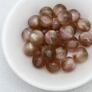 Jelly color cat-eye glass loose beads for DIY handmade bracelets, phone charms, and jewelry.