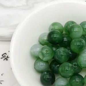Vintage acrylic tie-dyed imitation jade beads for DIY bracelets and jewelry making accessories