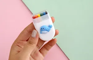 Détail de crayon de peinture pour visage 6 couleurs, maquillage arc-en-ciel portable Halloween.