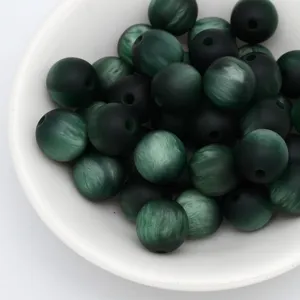 Perles rondes mates en oeil de chat givre pour fabrication de bijoux bracelets DIY faits main.