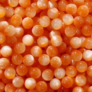 Oranje ronde hars kattenoog kralen, losse afstandskralen voor DIY sieraden armbanden.