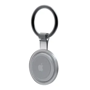 Transparent protective case for Apple AirTag with metal keyring clear cover holder skin protector