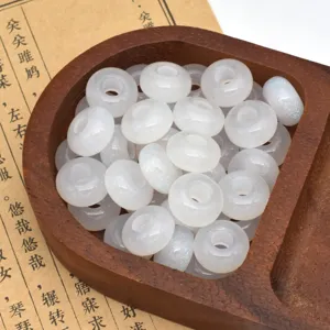 Starry glitter resin beads, large hole wheel spacer beads for DIY jewelry making and crafts.