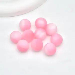 Perle opache rosa occhi di gatto sfuse per bracciali fai da te e accessori per catene telefono