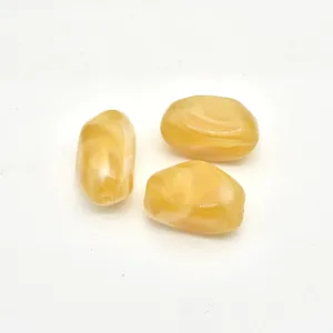 Irregular acrylic marbled stone simulation beads close-up for DIY jewelry accessories.