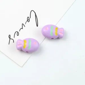 Acrylic painted small fish beads DIY jewelry accessories for bracelets and phone charms.