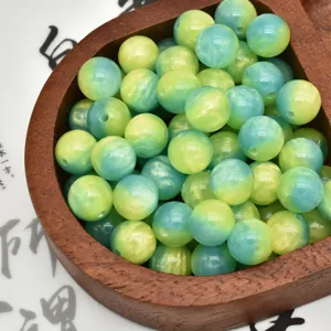 Two-color marbled resin beads DIY loose beads for handmade bracelets phone charms jewelry making