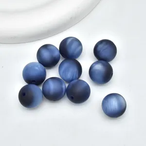 16mm perline opache satinate occhio di gatto perle sfuse per creazione gioielli fai da te