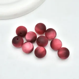 16mm perle di pietra occhio di gatto opaco smerigliato per bracciali DIY e catene