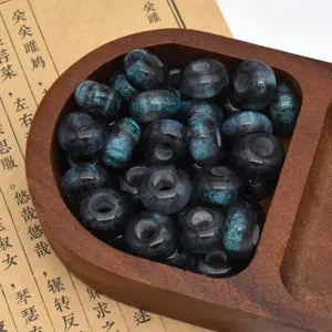 Starry glitter resin beads large hole abacus wheel beads for DIY phone chains and bag charms.