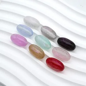 Mermaid Glitter Sand Oval Loose Beads DIY Jewelry Making For Bracelets Necklaces