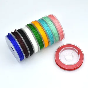 Colorful nylon jade cord spools for DIY bracelet necklace jewelry making craft materials details.