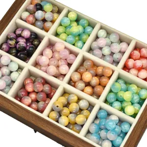 Colorful two-color brushed gradient resin beads DIY bracelet phone chain jewelry accessories