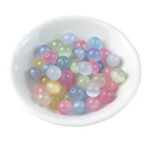 Colorful macaron cat eye glass beads loose beads for DIY handmade bracelets necklaces jewelry making