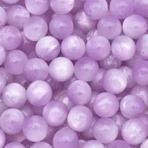Purple resin cat eye round beads bulk for diy jewelry making bracelet accessories 01