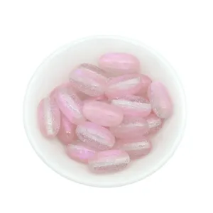 18mm mermaid glitter oval beads pink diy jewelry making bracelet necklace crafting supplies