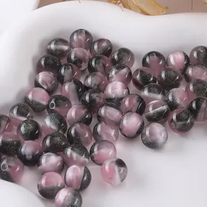 Galaxy fine flash resin round beads glitter loose beads DIY handmade jewelry bracelet accessories