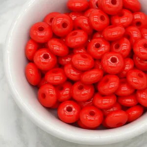 Red abacus beads wheel spacer beads loose beads for DIY handmade jewelry bracelet necklace making