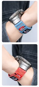 Bracelet de montre de sport en toile de denim sans coutures pour Huawei Watch 5 accessorio