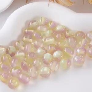 Galaxy glitter resin round beads DIY handmade jewelry bracelet phone chain accessories