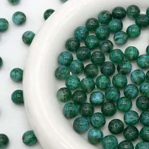 Green star mermaid resin beads detail shot, perfect for DIY handmade jewelry bracelets and hairpins.