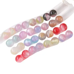 Resin glitter round beads for DIY handmade jewelry bracelets and phone chain accessories