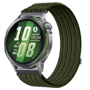 Breathable woven loop watch strap replacement for smart watch comfort sports green band 22mm