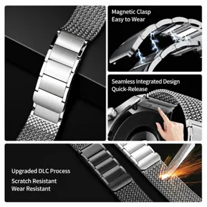 Roestvrij Staal Magnetische Mesh Horlogeband Strap Voor Huawei Watch 5 Quick Release Metalen Vervanging Polsband Accessoires