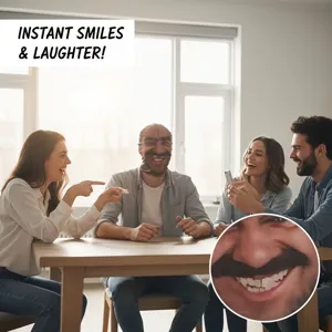 Funny prank mesh face mask for hilarious party jokes and unforgettable group laughter.