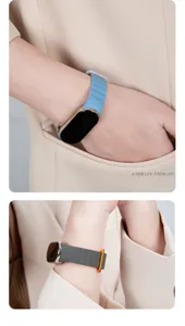 Λουράκι σιλικόνης μαγνητικό για Xiaomi smart band, δίχρωμο ανταλλακτικό αξεσουάρ