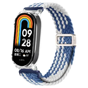 Bracelet tressé en nylon de rechange avec coque transparente compatible pour Xiaomi fitness.