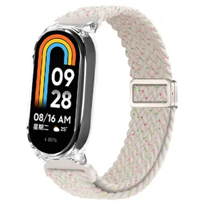 Coque de protection montre connectée et bracelet tressé en nylon magnétique de rechange.