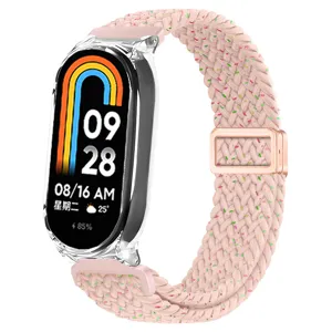 Bracelet tressé en nylon magnétique de rechange avec coque transparente pour montre