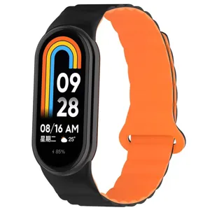 Ανταλλακτικό λουράκι σιλικόνης για Xiaomi smart band, διχρωμία, μαγνητικός σχεδιασμός, άνετο.