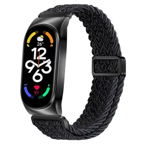 Bracelet en nylon tressé magnétique pour Xiaomi Smart Band, accessoire de remplacement confortable.