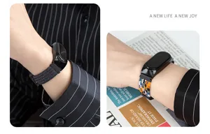 Cinturino per orologio magnetico intrecciato in nylon di ricambio per fitness.