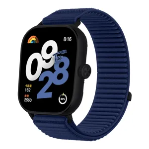 Replacement woven watch band with modern smartwatch display, durable and stylish accessory.