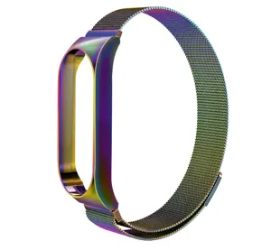 Cinturino per smartwatch magnetico milanese in acciaio inossidabile colorato e custodia.