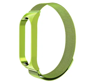 Cinturino di ricambio magnetico in acciaio inossidabile milanese verde per smartwatch top.