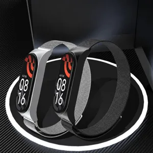 Cinturino di ricambio milanese magnetico in acciaio inossidabile per Xiaomi Band 5 6 7.