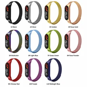 Cinturino di ricambio per orologio in acciaio inossidabile magnetico milanese 11 colori