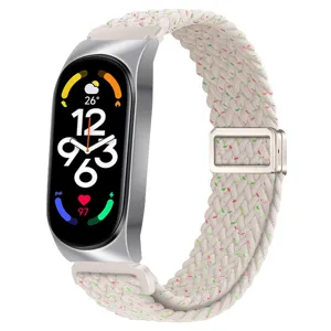 Cinturino magnetico in nylon intrecciato di ricambio per Xiaomi smart band, comodo design.