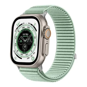 Kompatibel mit Apple Watch Ultra alpine loop Nylon grüne Smartwatch Armband Zubehör