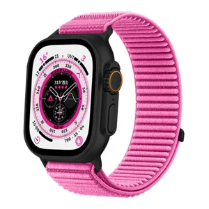 Rosa alpine loop uhrenarmband mit smart sport uhrengehäuse für den täglichen gebrauch.