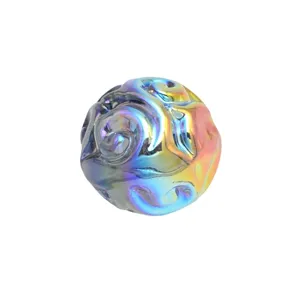 Perle d'hortensia en acrylique électrodéposée UV perles en vrac brillantes colorées pour bijoux