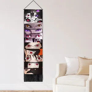 Anime Naruto Sharingan Augen Stoff Wandbehang Tapisserie fuer de Schlafzimmer Dekoration.