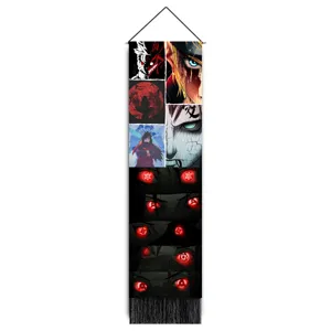 Naruto Anime Wandbehang Tapisserie mit Sharingan Augen Design für Schlafzimmer Dekor