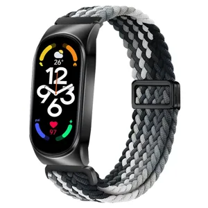 Bracelet de rechange en nylon tressé avec fermeture magnétique pour bracelet connecté, élégant.