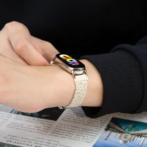 Antallaktiki plechti nylon loupa louri gia smart fitness band me metalliko syndetira.
